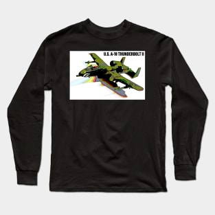 U.S. A-10 Thunderbolt II Warthog (Green Camo) Long Sleeve T-Shirt